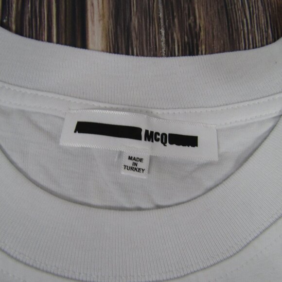 MCQ McQueen Medium White Graphic Short Sleeve Tee T Shirt - Picture 3 of 7